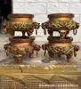 Quemador de Incienso de Cobre Cobre Puro Hogareño Dragón Jugando Perla Templo Templo Grande Doble Dragón Trípode de Cobre Templo Quemador de Incienso de Cobre Puro Fabricante Operado por Sí Mismo