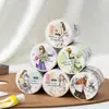 Cinta de Personaje Cortada Original en Acuarela Dibujada a Mano Chica Salsa de Tomate - Serie Colección Chica Pintada - Pegatinas para Diario Capa Base
