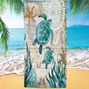 Jit Export Popular Padrão Tartaruga Marinha Toalha de Praia Microfibra Absorvente Toalha de Banho Secagem Rápida Toalha de Praia