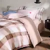 Juego de ropa de cama de cuatro piezas de algodón puro de alta calidad, alto número de hilos, engrosado, cepillado, 100% algodón, sábana, funda de edredón, funda de almohada, ropa de cama para todas las estaciones