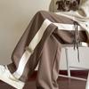 Calças esportivas largas estilo americano, novas calças de perna larga para outono e inverno, calças masculinas soltas e justas, calças casuais e retas