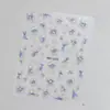 Nuevas Calcomanías para Uñas Esmaltadas Estilo Chino con Diseño de Filigrana, Pasador de Flor Esmaltada, Decoración de Uñas para Usar a Mano, Flores Pequeñas con Borde Dorado