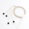 Cuerda de mano desgastada cuentas de transferencia doradas semiacabado tejido a mano 3 mm rojo desmontable regalo DIY pulsera flor de durazno