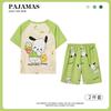 Pijama Infantil Sudeste Asiático para Meninas Verão Meninas Meninos Manga Curta Fino Ar Condicionado Roupa para Meninas Estilo Ocidental Roupas de Casa