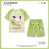 Pijama Infantil Sudeste Asiático para Meninas Verão Meninas Meninos Manga Curta Fino Ar Condicionado Roupa para Meninas Estilo Ocidental Roupa de Casa