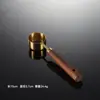 Acero Inoxidable Chapado en Titanio Madera de Acacia Dorada Cuchara Medidora Taza Medidora Herramienta de Medición para Cocina Repostería Cucharilla de Té Juego de Siete Piezas
