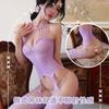 Lencería Sexy de Noche Larga Medias de Malla Sexy Tentación Transparente Medias de Red para Mujer Puro Deseo a talla grande 5173