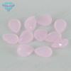 Huagang gema em forma de pêra de vidro de jade rosa pedra nua fundo de areia fundo de areia em forma de gota em pó proteína anel de superfície strass atacado