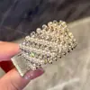 Pasador de Metal para Cola de Caballo Alta Pinza Pequeña Artefacto Fijo para el Cabello Clip de Piedras de Strass para Mujer Joyería para la Cabeza Pinza de Tiburón para el Cabello Lote