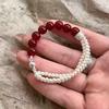 "O brocado adiciona fragrância" Pulseira de miçangas de camada dupla estilo chinês novo, design de nicho de luxo leve sofisticado para amigos