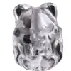 Zorro Blanco de Cristal Natural Tallado a Mano Zorro de Nueve Colas Zorro Moe Accesorios Diy Cadena para Teléfono Móvil con Cuentas Bolso Colgante Joyería