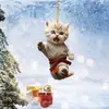 Árvore de Natal Kung Fu Natal Plano Criativo Decoração de Casa Acrílico Decorações Não Natalinas Produto Novo Transfronteiriço Pingente de Gato