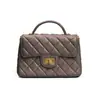 Estilo Nuevo Primavera y Verano Piel de Oveja Moda de Moda Pequeño Bolso de Mujer Estilo Chanel Versátil Dopamina Acolchado Cadena Hombro Cruzado