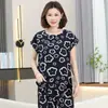 Nuevo Pijama Delgado de Verano 2026 para Mujer, Manga Corta, Pantalón Tres Cuartos, Algodón Seda, Tallas Grandes, Conjunto Casual de Ropa de Casa para Edad Media