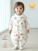 Saco de dormir para bebé sin huesos con cremallera, manta anti-patadas, ropa para el hogar para recién nacidos, 50 g, acolchado, saco de dormir para recién nacidos con piernas separadas