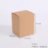Caja Misteriosa de Papel Kraft al por Mayor Caja Cuadrada Vacía Caja para Regalo de Muñeca Pequeña Caja de Café con Asa Caja de Embalaje para Regalo de Cartulina Blanca