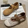 Zapatos Mary Jane con Hebilla Hueca Retro 2026 Verano Nuevos Estilo Europeo Nicho Versátiles Zapatos Huecos para Mujer
