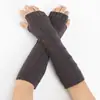 Luvas de Lã G-12 Flor Triangular Outono e Inverno Novas Mangas Falsas para Homens e Mulheres Luvas de Pulso Tricotadas Quentes de Meio Dedo