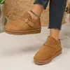 Hebilla de Cinturón Otoño e Invierno Zapatos de Algodón Birkenstock con Más Terciopelo Zapatos Peludos Cálidos para Mujer Calzado Exterior Perezoso Transfronterizo Zapatos para Mujer