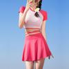 Traje de Banho Esportivo Feminino Duas Peças Estilo Novo 2026, Conservador, Emagrecedor, Cobre a Barriga, Adequado para Meninas Jovens e Estudantes, Roupa de Banho para Fontes Termais