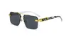 Gafas de Sol sin Marco con Borde Cortado y Patillas Florales, Protección Solar, Protección UV, Gafas para Conducir, Gafas de Sol Modernas y Versátiles