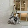 Bolso grande de leopardo estilo relajado para mujer, moda otoño 2026, bolso de hombro ancho único, bandolera