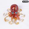 Grava de Cristal Natural Gota de Resina Pulpo de Cristal Artesanías Pulpo de Cristal Adornos de Calamar para Escritorio de Hogar Oficina