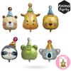 Embalaje independiente, lindo sombrero de cumpleaños, forma de animal pequeño, diseño de fondo para fiesta de cumpleaños, embalaje fino, globo de película de aluminio