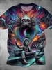 Camiseta Informal Versátil de Moda Tendencia de Alta Calidad con Estampado de Calavera para Hombre de Manga Corta, Transfronteriza Europea y Americana, Nueva 2025
