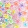 Accesorios de Resina Transparente Flor de Cerezo Flor de Cinco Pétalos DIY Pegamento de Crema Parche para Funda de Teléfono Accesorios para Tocados