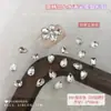 Decoraciones de Arte de Uñas con Pedrería de Flor de Cinco Pétalos Gota de Agua, Coloridas y Brillantes Accesorios de Flor con Pedrería Rosa Champaña de Punta