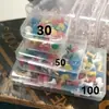 Tachinhas I coloridas transparentes mistas de cinco cores, material de escritório em forma de I, alfinetes I, tachinhas DIY, cortiça para fotos