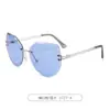 Gafas de Sol Sin Marco 2026 Nueva Moda Versátiles Marco Grande Uso Diario para Mujer Protección Solar Estilo Europeo y Americano Gafas de Sol Ojo de Gato