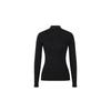 Suéter Base de Lã Macia para Roupas de Hong Kong e Americanas, Leve como o Ar~Malha Elegante de Gola Semi-Alta Slim Fit