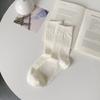 Meias sem costura de primavera e verão femininas de cano médio meias finas de verão meias de rede branco creme meias de algodão meias brancas ins Zhuji