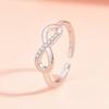 Anillo de diamantes con personalidad de 8 caracteres, estilo vintage europeo y americano, ideal para mujer, con personalidad que combina con todo, gran venta transfronteriza.