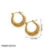 Brincos Europeus e Americanos Estilo Ins Transfronteiriços Simples Elegantes Design Geométrico Argola de Orelha Brincos Torcidos de Aço Inoxidável Joias Brincos