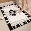 Tapete de chão vaso sanitário terra de diatomáceas banheiro ins pés secos antiderrapante banheiro vaso sanitário absorção de água porta do vaso sanitário lama velocidade