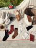 Calcetines para Niños Primavera y Otoño Coreanos para Bebé Flor Tridimensional de Longitud Media Niños y Niñas Calcetines de Algodón Color Sólido Muñeca Otoño