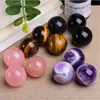 Venta transfronteriza bola de cristal cristal rosa amatista obsidiana Ojo de Tigre adornos de bola punto mayoreo