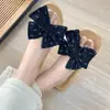 Nuevos Zapatos de Lino Estilo 2026 para Mujer con Suelas Suaves y Lindo Moño para Uso en Casa sobre Pisos de Madera Interiores, Zapatillas Antideslizantes de Verano