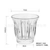 Taza de Agua Doméstica de Vidrio con Patrón Vertical Ins Nórdico Taza de Leche Americana Vintage Taza de Café Latte con Hielo Taza para Bebidas Frías