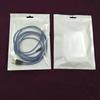 Bolsa sellada Yin y Yang de película de perla blanca, bolsa para joyas, bolsa ziplock para cable de datos, bolsa de embalaje para funda de teléfono móvil, venta al por mayor