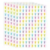 120 Pegatinas/Hoja Pegatinas Mini Conejitos de Pascua en 5 Colores Adecuadas para Planificador Sobres de Recompensa Scrapbooking Bricolaje