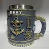 Taza de Café Temática Militar Transfronteriza, Taza Creativa de Acero Inoxidable con Resina, Adorno de Regalo, Adorno de Artesanía Decorativa