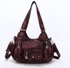 Amazon nuevo bolso de mano multifuncional para mujer multicolor teñido anudado PU casual bandolera de hombro al por mayor