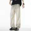 Pantalones de Tubo para Hombre Estilo Nuevo 2026, Lujo Ligero de Alta Calidad, Holgados y Sencillos, Moda Urbana Degradada, Pantalones Casuales Geniales para Verano
