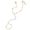 Pulsera de Cadena de Perlas de Imitación para Mujer, Estilo Europeo y Americano, Dulce y de Moda para Verano, Diseño Único, Accesorio de Atrezo para Fotos para Personas a la Moda