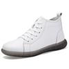 Botines Cortos de Media Caña para Mujer para Otoño e Invierno, Botas Tipo Martin de Caña Media Estilo Británico, Zapatos de Mujer con Suela Suave y Forro de Borrego, Zapatos Cálidos de Algodón para Invierno