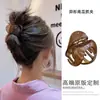 Elegante presilha de garra de abóbora preta de tamanho médio para mulheres com cabelo fino, adequada para penteados semi-presos, acessório de cabelo tipo presilha de tubarão